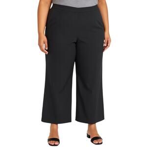 Modern Citizen Womens Black High Waisted Wide Leg Cropped Trousers Pants Size XL